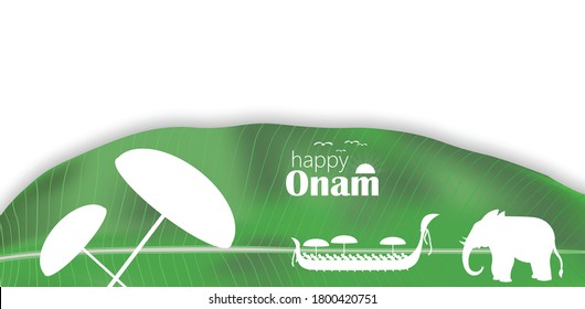 Happy Onam a very famous south indian festival of India. Kathakali face vector design a classical dance of Kerala India