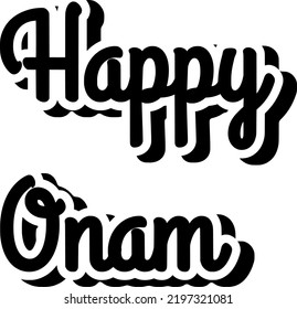 Feliz Onam deseando imágenes vectoriales