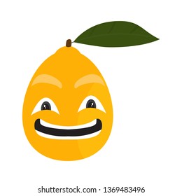 Happy orange cartoon image. Vector illustration design