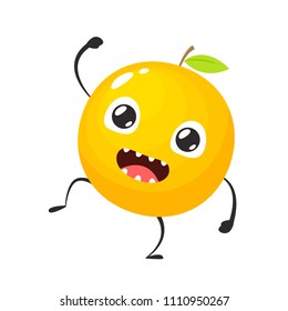 Happy Orange is dancing