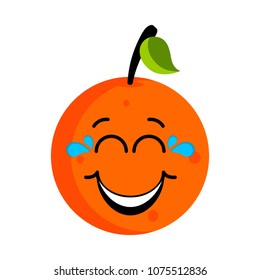 Happy orange emoticon