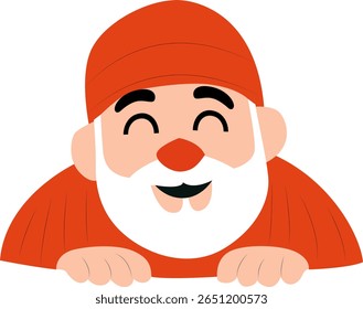 Feliz Orange Gnome Pequim ilustração espiada, feliz Waitangi Day Artista tradicional