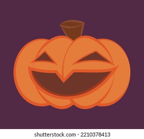 Happy Orange Halloween Jack-O-Lantern Pumpkin