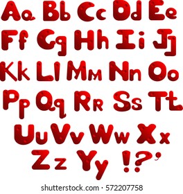 happy original alphabet (letters) for design. Vector alphabet background
