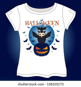 Happy Owl Halloween Vector illustration