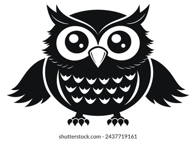 Happy owl vector illustration artwork