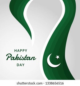Happy Pakistan Day Illustration