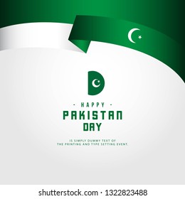 Happy Pakistan Day Vector Template Design Illustration