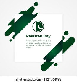 Happy Pakistan Day Vector Template Design  Illustration