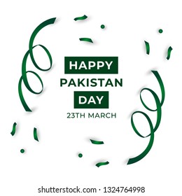 Happy Pakistan Day Vector Template Design  Illustration