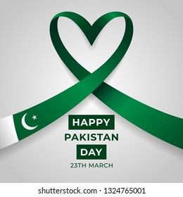 Happy Pakistan Day Vector Template Design  Illustration