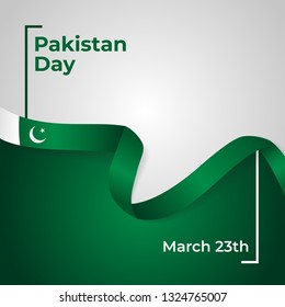 Happy Pakistan Day Vector Template Design  Illustration