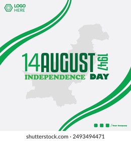 happy pakistan independence day 14 august poster vector illustration.