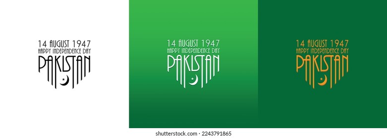 Happy Pakistan's  Independence day 14 August 1947 Art Work