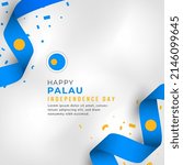 Happy Palau Independence Day October 1st Celebration Vector Design Illustration. Template for Poster, Banner, Advertising, Greeting Card or Print Design Element