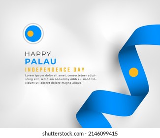 Happy Palau Independence Day October 1st Celebration Vector Design Illustration. Template for Poster, Banner, Advertising, Greeting Card or Print Design Element