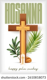 Happy Palm Sunday Hosanna Illustration 