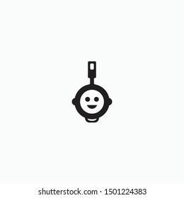 Happy Pan Logo Icon Design Template - Vector