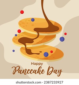 Happy Pancake Day. The Day of United Kingdom Pancake Day illustration vector background. Vector eps 10