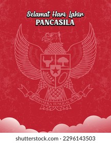 happy pancasila day simple vector