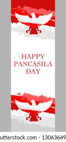 Happy Pancasila day vector illustration. Suitable for greeting card, poster and banner. 