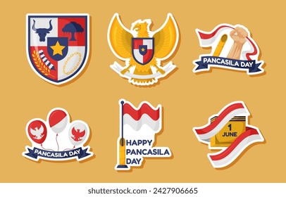 Happy Pancasila Days Sticker Collection svg
