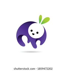 happy panda colorful logo, panda logo
