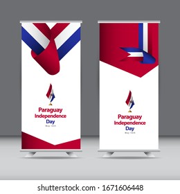 Happy Paraguay Independence Day Celebration Vector Template Design Illustration