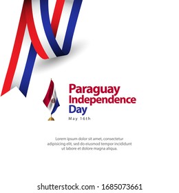 Happy Paraguay Independence Day Celebration Creative Design Vector Template Design Illustration