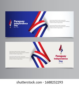 Happy Paraguay Independence Day Celebration Creative Design Vector Template Design Illustration