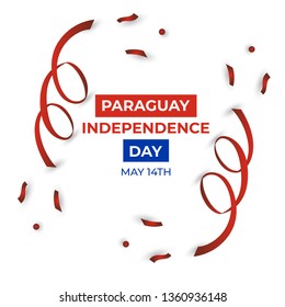 Happy Paraguay Independence Day Vector Template Design Illustration
