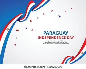 Happy Paraguay National Day Celebration vector template, Background Concept for Independence Day and other events, Vector Illustration Design.