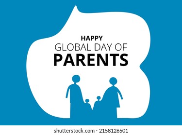 happy parent day banner flat design illustration