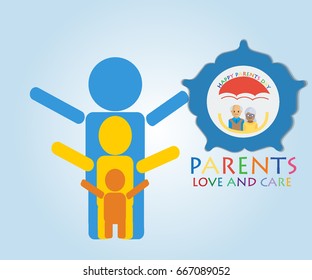 happy parent day illustration vector