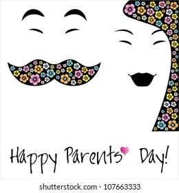 Happy Parents Day background or card. Vector art.