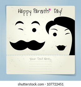Happy Parents Day background or card. Vector art.
