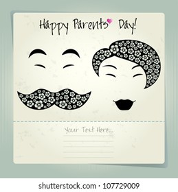 Happy Parents Day background or card. Vector art.