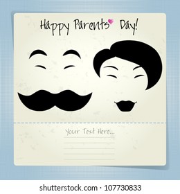 Happy Parents Day background or card. Vector art.