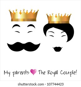 Happy Parents Day background or card. Vector art.