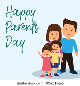 happy parent's day concept. vector illustration
