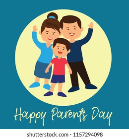 happy parent's day concept. vector illustration
