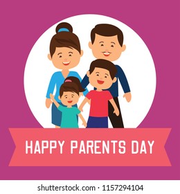 happy parent's day concept. vector illustration