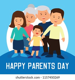 happy parent's day concept. vector illustration