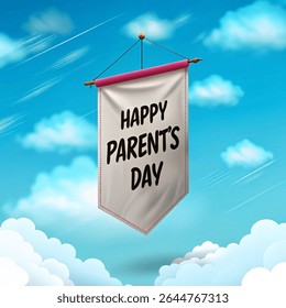 Happy Parents day, flyer, banner, social media post, poster, typography, icons, colors, research, math, backdrop, Template for background.  illustration vector.