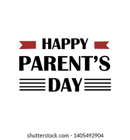 Happy Parents Day Greeting Card Vintage Vector Template Design Background Illustration