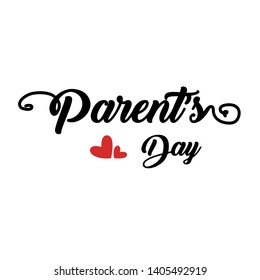 Happy Parents Day Greeting Card Vintage Vector Template Design Background Illustration