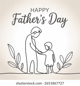 Happy Parents Day, one line drawing, parent and child holding hands, minimal, love, vector, illustration, sketch, continuous line, hand drawn, isolated, simple, emotional, bonding, family.
