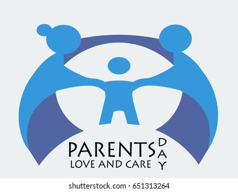 Happy parents day. Perfect vector for invitations, banners and greeting cards.