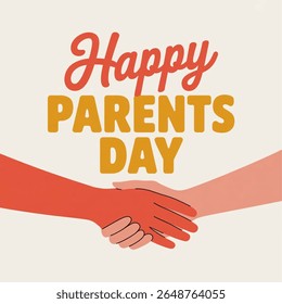 Happy Parents Day T-shirt Design text typography vector illustration on white background

