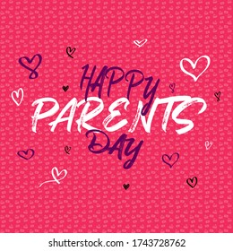 Diseño de vectores de tipografía del Día de los Padres Felices en el fondo rojo, en formato Vector